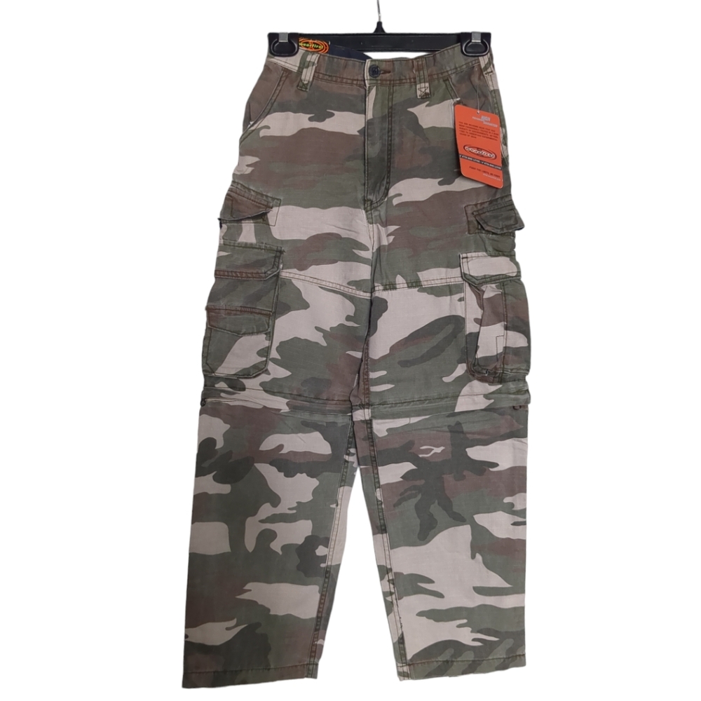 *New* Wearfirst Cargo Military Kids Pants Convertible in Shorts Size 12